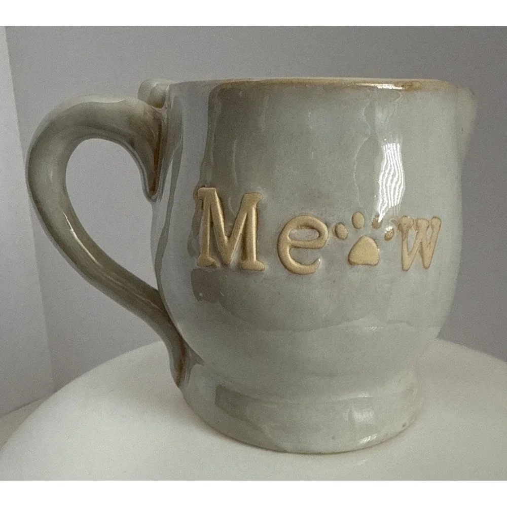 Cat Mug Smiley Kitten 3D Stoneware Mug Boston Warehouse Trading Corp Large 18 Oz